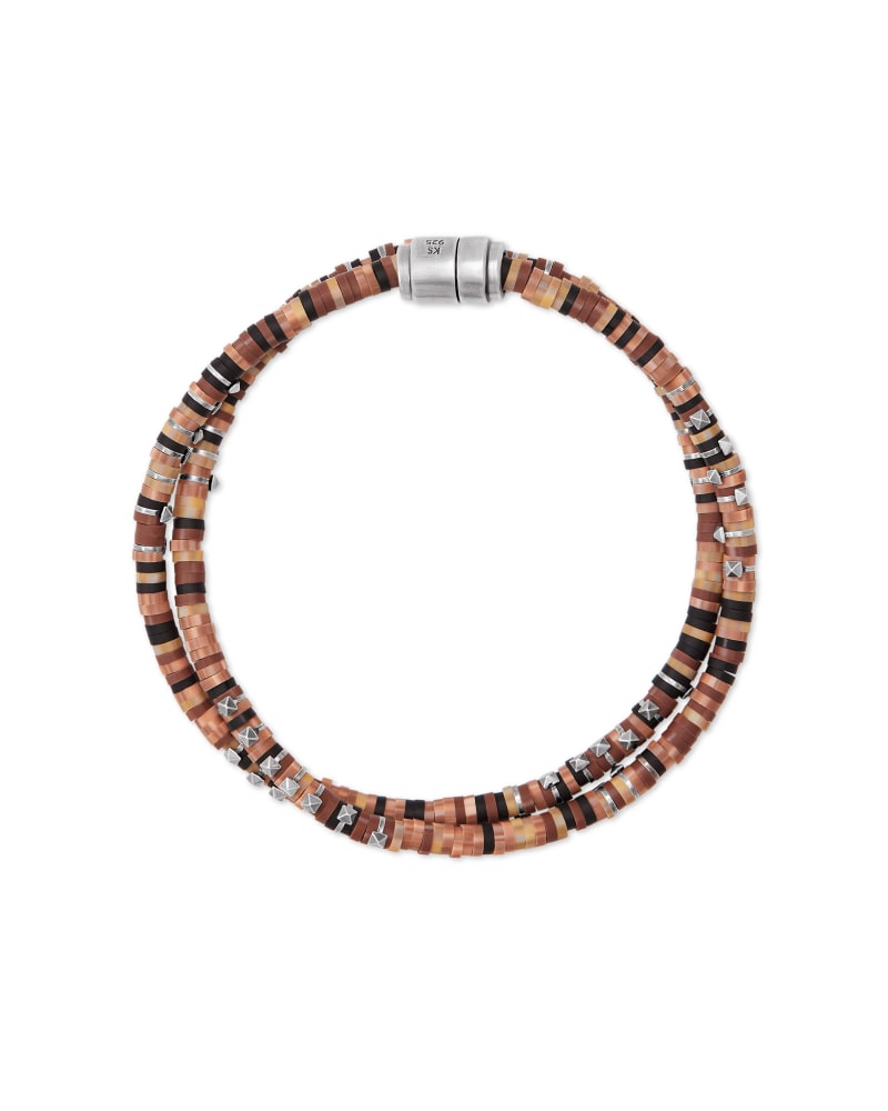 Hicks Oxidized Sterling Silver Corded Bracelet in Tortoise Mix image number 0